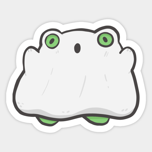 Halloween ghost frog Sticker by IcyBubblegum